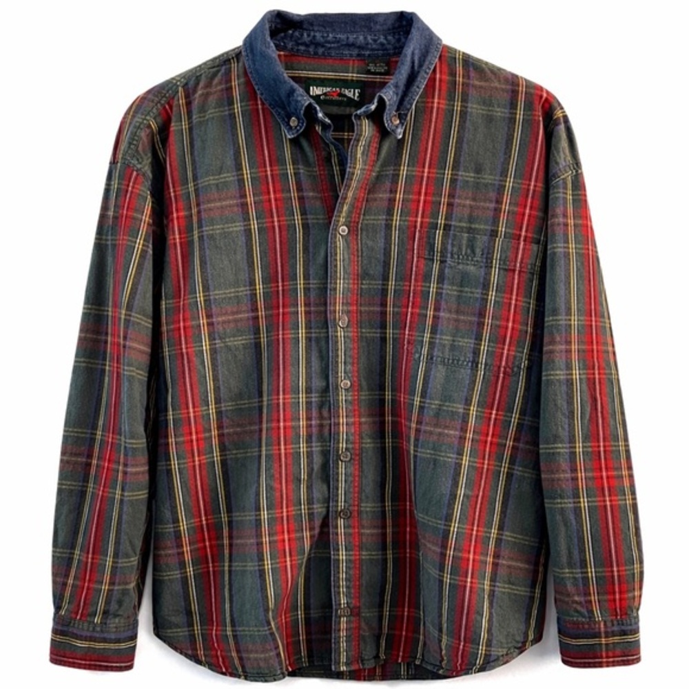 Vintage American Eagle Outfitters Plaid Button Down Shirt XL